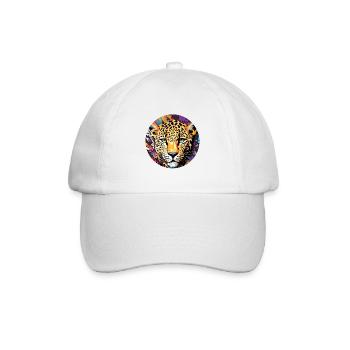 Léopard / guépard / Animal / Animal imprimé / motif - Casquette classique - blanc/blanc - Devant