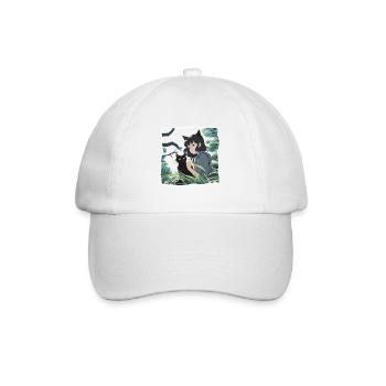 Anime / Comic / Japanisch / Zeichentrick / Cartoon - Baseballkappe - Weiß/Weiß - Vorne