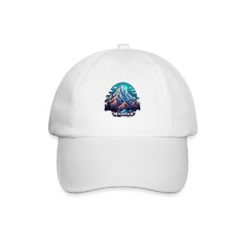 Mountain / Alps / Summit / Nature / Forest / Rock - Baseball Cap - white/white - Front
