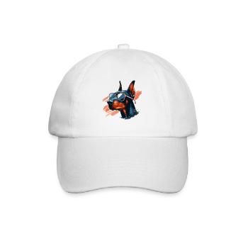 Doberman Le garde du corps - Casquette classique - blanc/blanc - Devant
