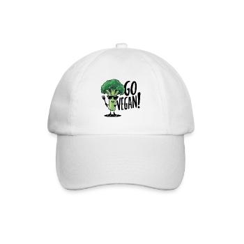 Cool Broccoli In Sunglasses - Baseball Cap - white/white - Front