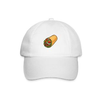 Döner Kebab Dürüm Yufka Sandwich Cuisine de rue allemande - Casquette classique - blanc/blanc - Devant