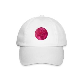 A circle in pink hand-painted by Martina Eßer - Baseball Cap - white/white - Front