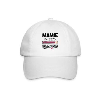 2025 Mamie Grand-Mère Retraitée Retraite Cadeau - Casquette classique - blanc/blanc - Devant