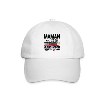 2025 Maman Mère Bébé Naissance Cadeau Grossesse - Casquette classique - blanc/blanc - Devant