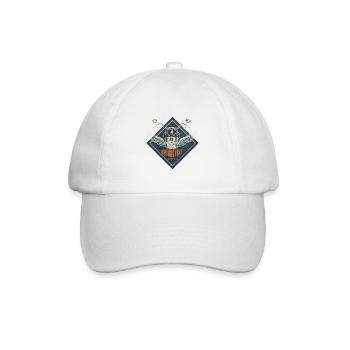 Biker Motorcycle - Baseball Cap - white/white - Front