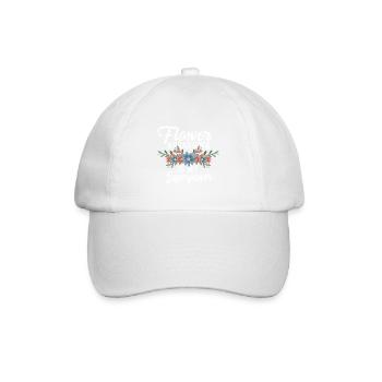 Meine Supermacht anordnen Blumenmuster Gift - Baseballkappe - Weiß/Weiß - Vorne