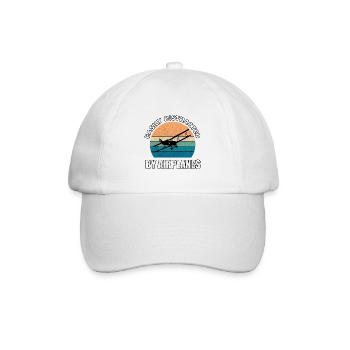 Airplane Pilot Flying Distracted I Gift - Baseball Cap - white/white - Front