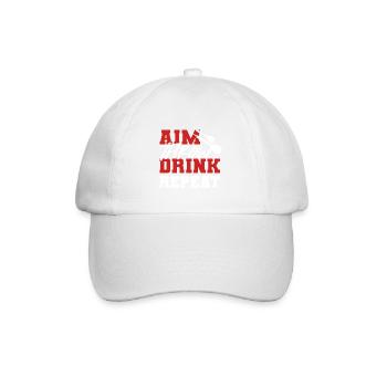 Target throwing drink. Strong Drinker Gift - Baseball Cap - white/white - Front