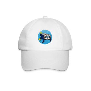 Scuba Diving Sloth Lazy Animal Diving I Gift - Baseball Cap - white/white - Front