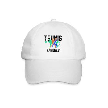 Tennisplatz Spruch Für Tennis - Baseballkappe - Weiß/Weiß - Vorne