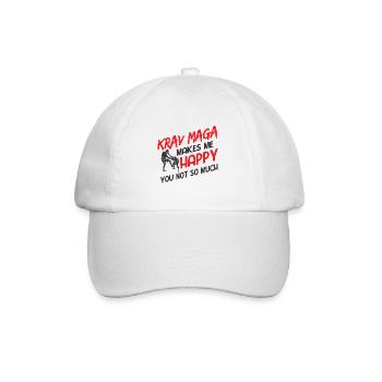 Israelischer Kampfsport Krav Maga - Baseballkappe - Weiß/Weiß - Vorne
