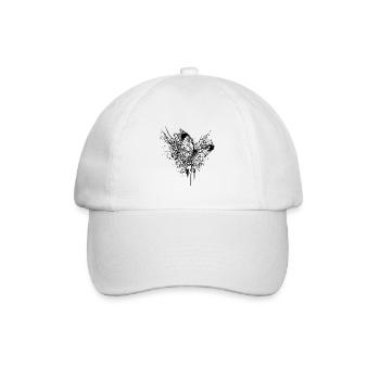 Elegant Butterfly Ink Splash Tattoo Style - Baseball Cap - white/white - Front