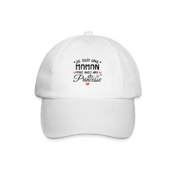 Je Suis Une Maman, Mais Aussi Une Princesse - Casquette classique - blanc/blanc - Devant
