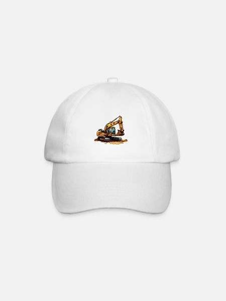 Pelle / chantier / machine / creuser / pelle - Casquette classique - blanc/blanc