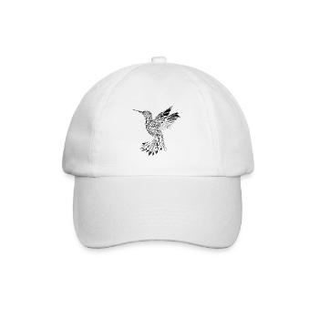 Colibri géométrique en vol - Casquette classique - blanc/blanc - Devant