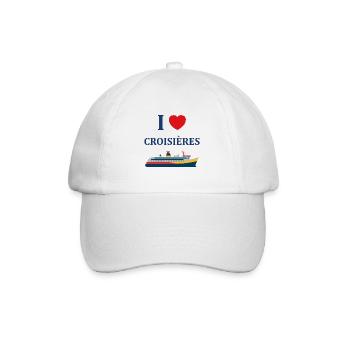I love Croisières - Casquette classique - blanc/blanc - Devant
