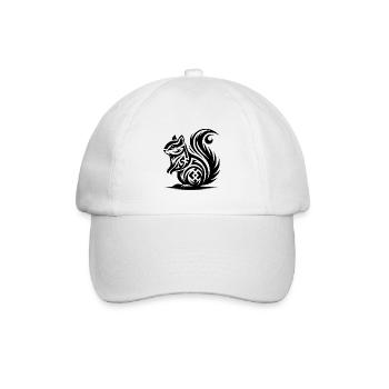 Cute Squirrel in Tattoo Style - Baseball Cap - white/white - Front