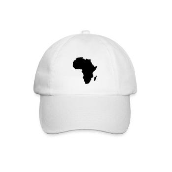 Kontinent Afrika Silhouette - Baseballkappe - Weiß/Weiß - Vorne