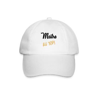 MASTER. MASTER. THANK YOU. THANK YOU MASTER - Baseball Cap - white/white - Front