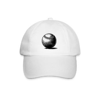Vintager Baseball für Trainer und Spieler - Baseballkappe - Weiß/Weiß - Vorne
