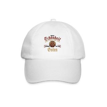 Wahre Schönheit kommt nicht von innen, DDR, Osten - Baseballkappe - Weiß/Weiß - Vorne