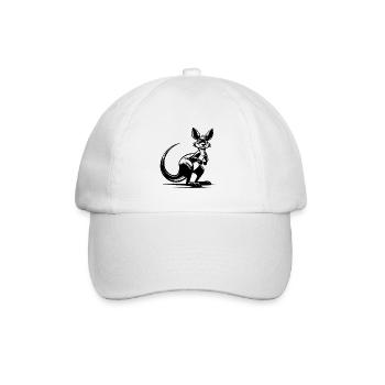 Australisches lächelndes Känguru - Baseballkappe - Weiß/Weiß - Vorne