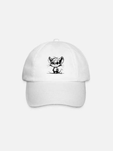 Niedliche Kinder Baby Maus - Baseballkappe - Weiß/Weiß