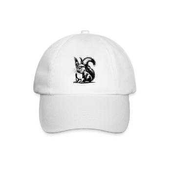 Baby Kids Squirrel Pencil Drawing - Baseball Cap - white/white - Front