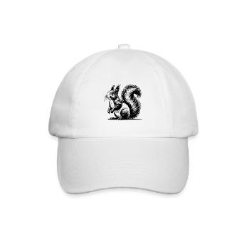 Câlin écureuil crayon trait croquis - Casquette classique - blanc/blanc - Devant