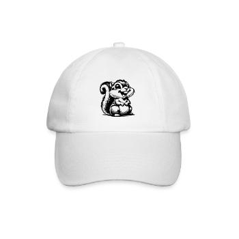 Mignon bébé écureuil portrait croquis - Casquette classique - blanc/blanc - Devant