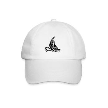 Voilier sur le cap dans les grosses vagues - Casquette classique - blanc/blanc - Devant