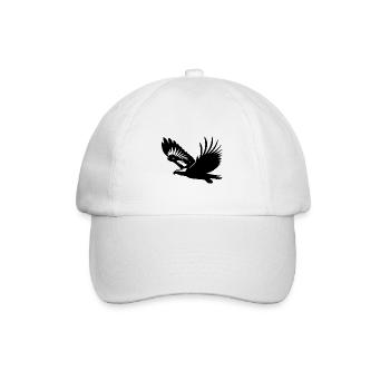 White-tailed eagle on broad wings on the rise - Baseball Cap - white/white - Front