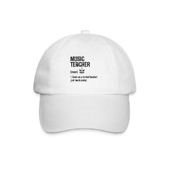 Professeur de musique identique à un professeur normal, juste beaucoup C - Casquette classique - blanc/blanc - Devant