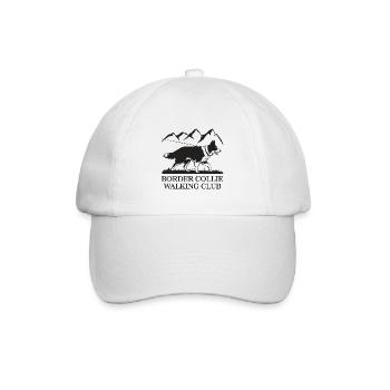 Border Collie Walking Club - Baseballkappe - Weiß/Weiß - Vorne