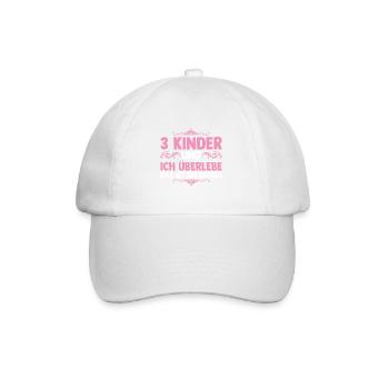 Mom of 3 children - Baseball Cap - white/white - Front