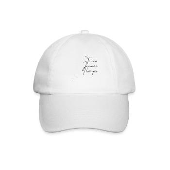 Cadeau st valentin homme/femme - Casquette classique - blanc/blanc - Devant