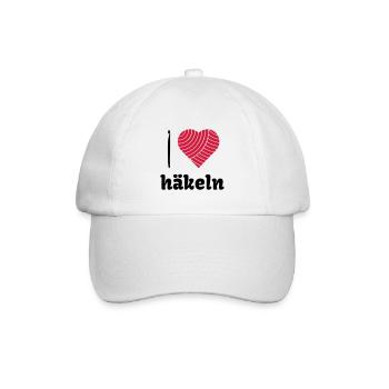 Häkelliebe - Baseballkappe - Weiß/Weiß - Vorne