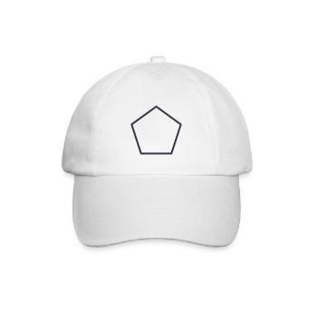 Abstract - pentagon shape - Baseballkappe - Weiß/Weiß - Vorne