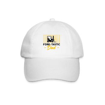 Forklift Driver Forklift Father Gift - Baseball Cap - white/white - Front