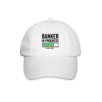 Banker In Progress Please Wait Bookkeeper Finance - Baseballkappe - Weiß/Weiß - Vorne