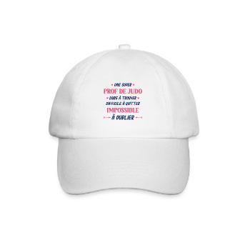 Une super prof de judo - Casquette classique - blanc/blanc - Devant