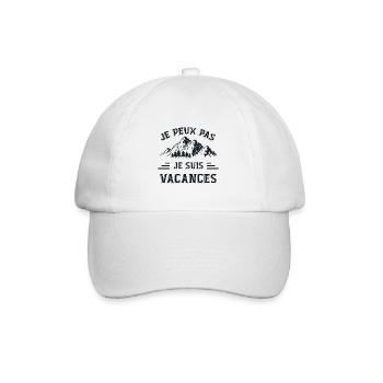 Je Peux Pas ! Je Suis Vacances - Casquette classique - blanc/blanc - Devant
