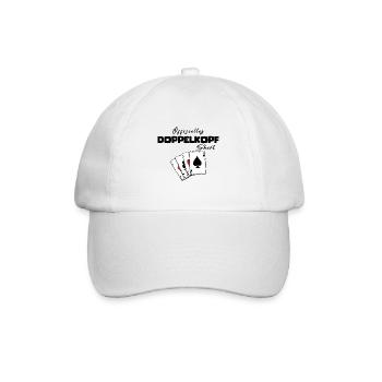 Doppelkopf Offizielles Shirt - Baseballkappe - Weiß/Weiß - Vorne