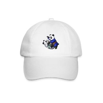 Pandabären Jiu-Jitsu - Baseballkappe - Weiß/Weiß - Vorne