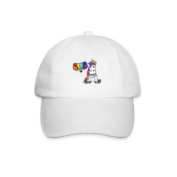 LGBT Einhorn Gay Pride Regenbogen Luftballons - Baseballkappe - Weiß/Weiß - Vorne
