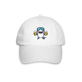 Shark Après-Ski Bière Bande Dessinée - Casquette classique - blanc/blanc - Devant