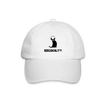 Funny Cat Gaming Chat Cat - Baseball Cap - white/white - Front