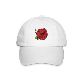 Fleur de rose - Casquette classique - blanc/blanc - Devant