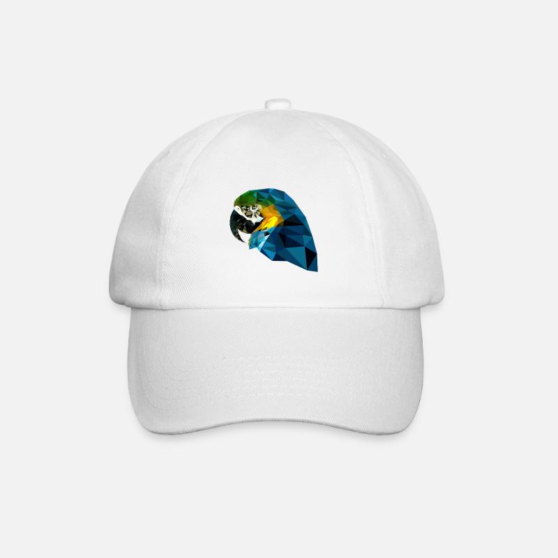 Papagei - Baseballkappe - Weiß/Weiß